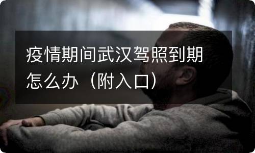 附入口 疫情期间武汉驾照到期怎么办